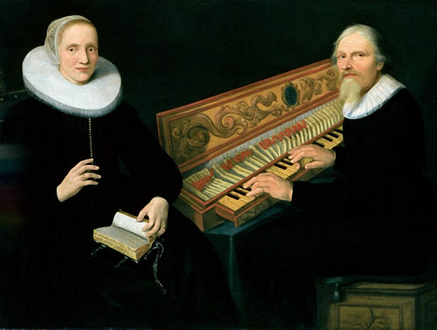 Couple At The Clavichord by Jan Barendsz Muyckens, 1648